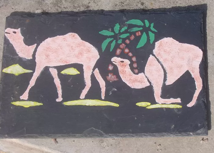 Pochoir sur ardoise, image 1